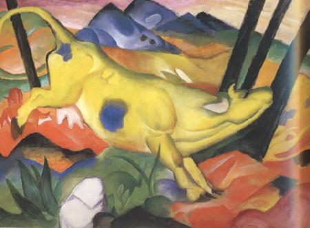 Franz Marc Yellow Cow (mk34) oil painting image